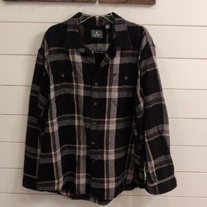 G.H. Bass & Co. Black and Tan Checkered Shirt
